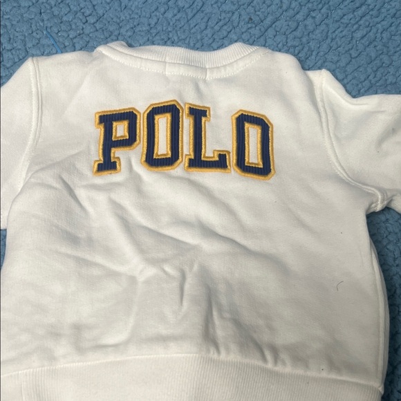 Ralph Lauren Cream Baby Set with Colorful Stripes - Picture 6 of 6